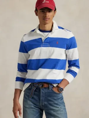 Polo Ralph Lauren sweter bawełniany Long Sleeve męski kolor niebieski 710900566