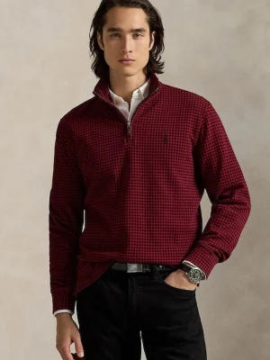 Polo Ralph Lauren sweter bawełniany męski kolor bordowy z półgolfem 710981460