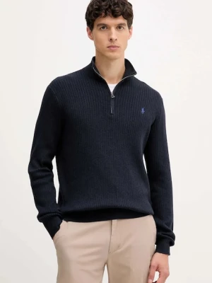 Polo Ralph Lauren sweter bawełniany męski kolor granatowy lekki 710979101