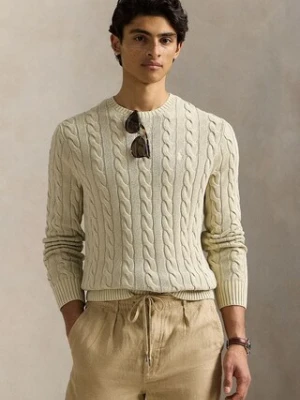 Polo Ralph Lauren sweter bawełniany Pullover męski kolor beżowy 710965867