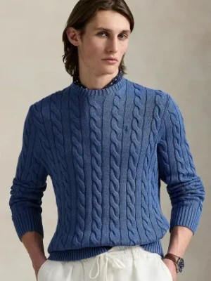 Polo Ralph Lauren sweter bawełniany Pullover męski kolor granatowy 710972300