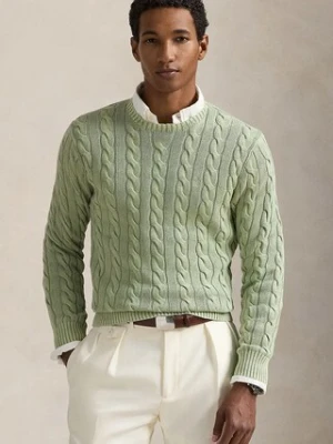 Polo Ralph Lauren sweter bawełniany Pullover męski kolor zielony 710965867