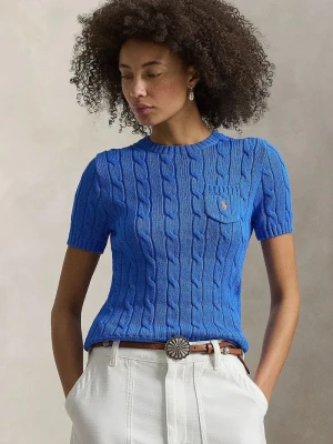 Polo Ralph Lauren sweter damski bawełniany niebieski
