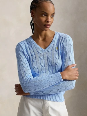 Polo Ralph Lauren sweter damski bawełniany niebieski