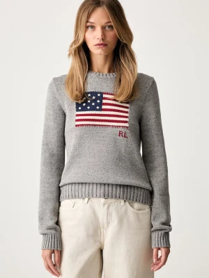 Polo Ralph Lauren sweter damski bawełniany szary