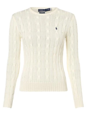 Polo Ralph Lauren Sweter damski Kobiety Bawełna beżowy jednolity,