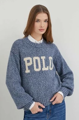 Polo Ralph Lauren sweter damski kolor niebieski ciepłyCHEAPER
