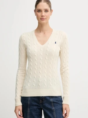 Polo Ralph Lauren sweter damski wełniany beżowy