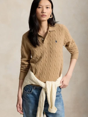 Polo Ralph Lauren sweter damski wełniany brązowy