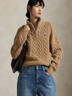 Polo Ralph Lauren sweter damski wełniany brązowy
