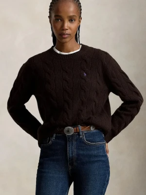 Polo Ralph Lauren sweter damski wełniany brązowy