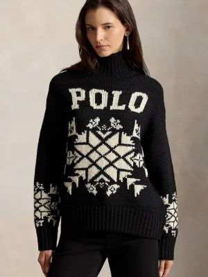 Polo Ralph Lauren sweter damski wełniany czarny