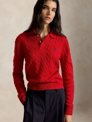 Polo Ralph Lauren sweter damski wełniany czerwony