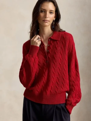 Polo Ralph Lauren sweter damski wełniany czerwony