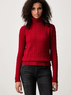 Polo Ralph Lauren sweter damski wełniany czerwony