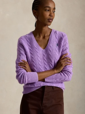 Polo Ralph Lauren sweter damski wełniany fioletowy