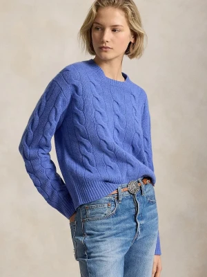 Polo Ralph Lauren sweter damski wełniany niebieski