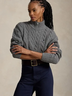 Polo Ralph Lauren sweter damski wełniany szary