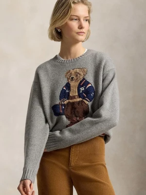 Polo Ralph Lauren sweter damski wełniany szary