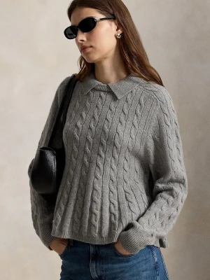Polo Ralph Lauren sweter damski wełniany szary