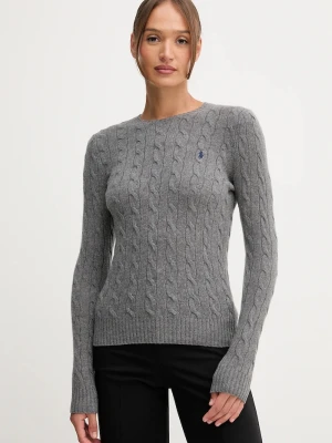 Polo Ralph Lauren sweter damski z dodatkiem kaszmiru szary