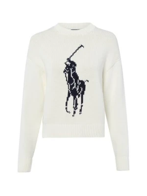 Polo Ralph Lauren Sweter damski z dzianiny Kobiety Bawełna (100%) biały jednolity,