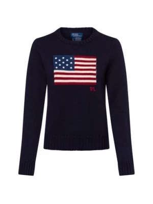 Polo Ralph Lauren Sweter damski z dzianiny Kobiety Bawełna niebieski jednolity,