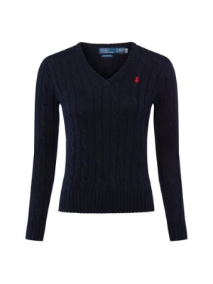 Polo Ralph Lauren Sweter damski z dzianiny Kobiety Bawełna niebieski jednolity,