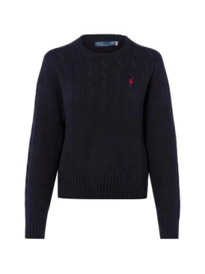 Polo Ralph Lauren Sweter damski z dzianiny Kobiety Bawełna niebieski jednolity,