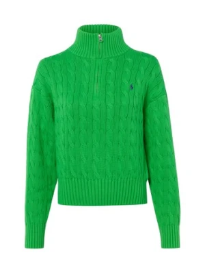 Polo Ralph Lauren Sweter damski z dzianiny Kobiety Bawełna zielony jednolity,