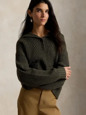 Polo Ralph Lauren sweter damski z wełną zielony