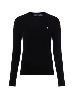 Polo Ralph Lauren Sweter damski z zawartością kaszmiru Kobiety Kaszmir czarny jednolity,