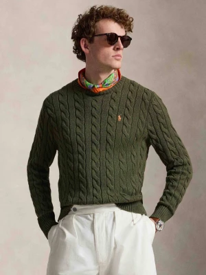 POLO RALPH LAUREN Sweter DRIVER | Regular Fit oliwkowy