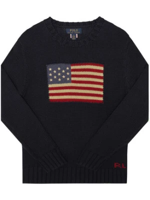 Polo Ralph Lauren Sweter Hunter 323668285001 Granatowy Regular Fit