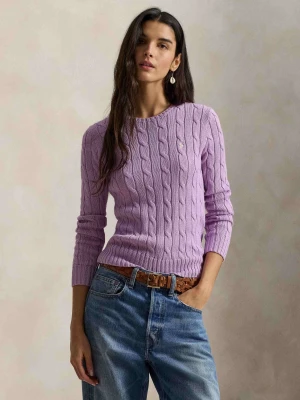 POLO RALPH LAUREN Sweter JULIANNA | Slim Fit fioletowy