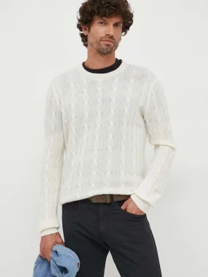 Polo Ralph Lauren sweter kaszmirowy męski kolor beżowy lekki 710876728