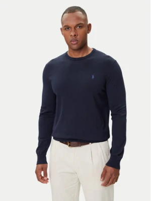 Polo Ralph Lauren Sweter Ls Sf Cn Pp 710684957001 Granatowy Slim Fit