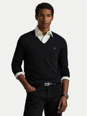Polo Ralph Lauren Sweter Ls Sf Vn Pp 710670789003 Czarny Regular Fit