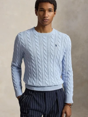 Polo Ralph Lauren sweter męski bawełniany niebieski