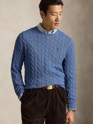 Polo Ralph Lauren sweter męski bawełniany niebieski