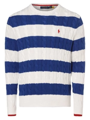 Polo Ralph Lauren Sweter męski Mężczyźni Bawełna biały|niebieski w paski,