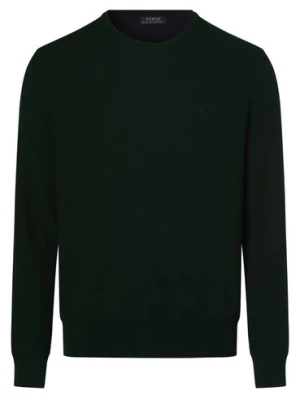 Polo Ralph Lauren Sweter męski Mężczyźni Bawełna zielony jednolity,