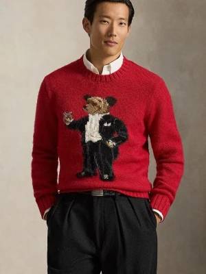Polo Ralph Lauren sweter męski wełniany czerwony
