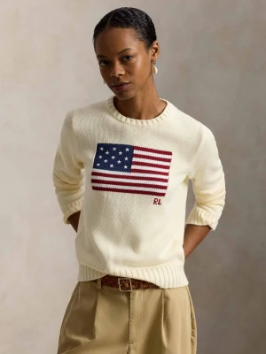 POLO RALPH LAUREN Sweter | Regular Fit kremowy