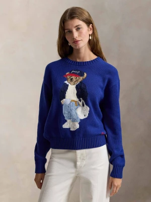 POLO RALPH LAUREN Sweter | Relaxed fit granatowy