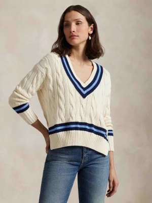 POLO RALPH LAUREN Sweter | Relaxed fit kremowy