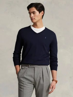 POLO RALPH LAUREN Sweter | Slim Fit granatowy
