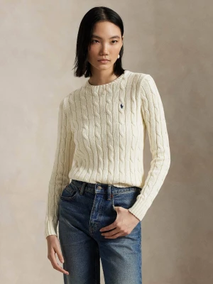 POLO RALPH LAUREN Sweter | Slim Fit kremowy
