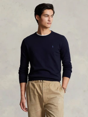 POLO RALPH LAUREN Sweter | Slim Fit | pima granatowy