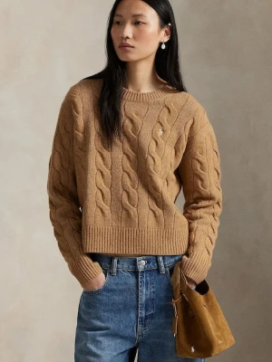 Polo Ralph Lauren sweter wełniany damski kolor beżowy 211A91216